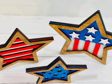 Load image into Gallery viewer, Large Wooden Edged Stars