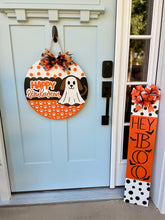 Load image into Gallery viewer, Happy Howloween Dog Halloween Door Hanger – Cute Dog Lover Porch Decor