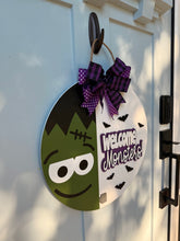 Load image into Gallery viewer, Welcome Monsters Door Sign