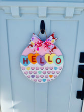 Load image into Gallery viewer, Hello Candy Heart Door Hanger