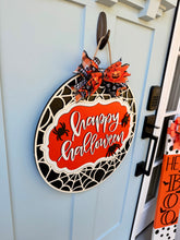 Load image into Gallery viewer, 🕷️ Happy Halloween Spider Web Door Hanger