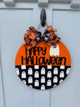 Load image into Gallery viewer, Happy Halloween Ghost Door Sign