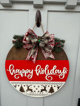 Load image into Gallery viewer, Happy Holidays Door Hanger