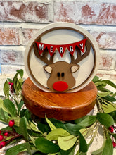 Load image into Gallery viewer, Merry Reindeer 3D Round
