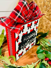 Load image into Gallery viewer, Happy Holidays 3D Bows Block