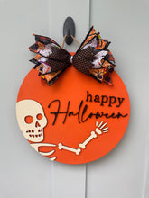 Load image into Gallery viewer, Happy Halloween Skeleton Door Sign
