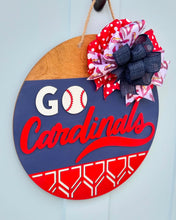Load image into Gallery viewer, Go Cardinals Door Hanger
