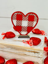 Load image into Gallery viewer, Plaid 3D Heart