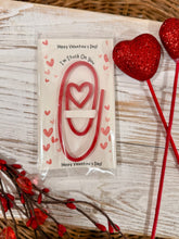 Load image into Gallery viewer, Acrylic Heart Paper Clip – Valentine’s Day Teacher Gift