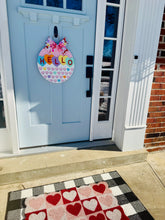 Load image into Gallery viewer, Hello Candy Heart Door Hanger