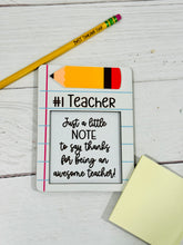 Load image into Gallery viewer, Teacher Note Holder (notebook paper style)