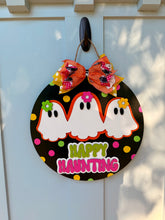 Load image into Gallery viewer, Happy Haunting Door Sign