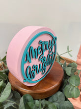 Load image into Gallery viewer, Merry and Bright 3D Round Block