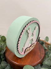 Load image into Gallery viewer, Happy Easter Double Bunny 3D Round