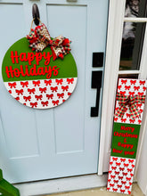 Load image into Gallery viewer, Happy Holidays with Bows Door Hanger