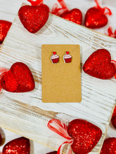 Load image into Gallery viewer, Valentine Cupcake Earrings