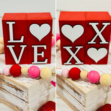 Load image into Gallery viewer, Mini reversible Love/XOXO Blocks
