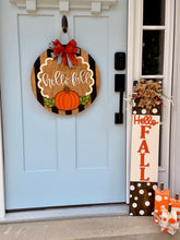 Load image into Gallery viewer, Hello Fall Striped Door Hanger