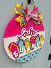 Load image into Gallery viewer, Hello Summer Flip Flop Door Hanger