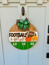 Load image into Gallery viewer, Football and Fall Y'all Door Hanger