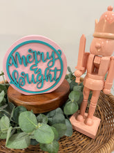 Load image into Gallery viewer, Merry and Bright 3D Round Block