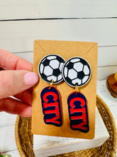 Load image into Gallery viewer, City Soccer Dangle Earrings