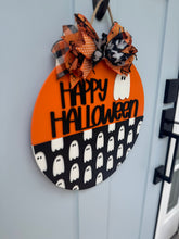 Load image into Gallery viewer, Happy Halloween Ghost Door Sign