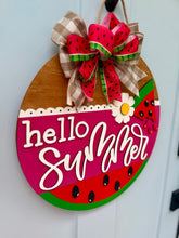 Load image into Gallery viewer, Hello Summer Watermelon Door Hanger