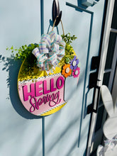 Load image into Gallery viewer, Hello Spring Mason Jar Door Hanger