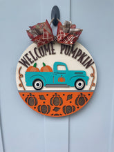 Load image into Gallery viewer, Welcome Pumpkin Truck Door Sign