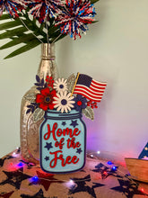 Load image into Gallery viewer, Home of the Free Mason Jar Sign