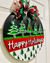 Load image into Gallery viewer, Happy Holidays Door Hanger