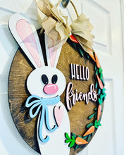 Load image into Gallery viewer, Hello Friends Bunny Door Sign