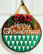 Load image into Gallery viewer, Merry Christmas Trees Door Sign