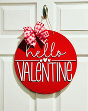 Load image into Gallery viewer, Hello Valentine Door Sign