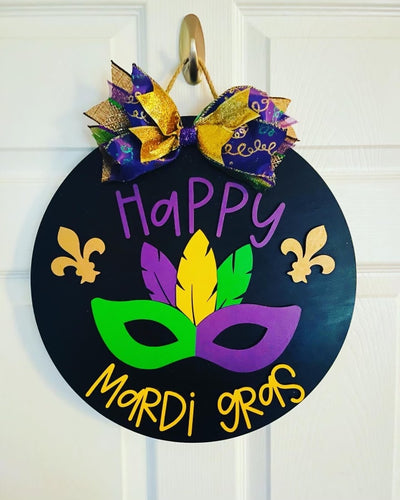 Mardi Gras Door Hanger