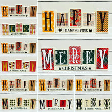 Load image into Gallery viewer, Thanksgiving Christmas Reversible Block