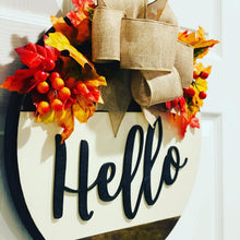Load image into Gallery viewer, Fall Hello Door Sign