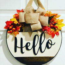 Load image into Gallery viewer, Fall Hello Door Sign