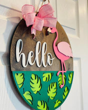 Load image into Gallery viewer, Flamingo Door Hanger