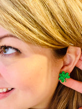 Load image into Gallery viewer, Shamrock Stud Earrings