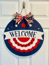 Load image into Gallery viewer, Bunting Welcome Door Sign