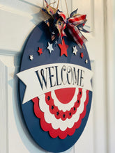 Load image into Gallery viewer, Bunting Welcome Door Sign