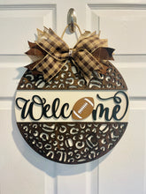 Load image into Gallery viewer, Cheetah Football Door Sign