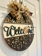 Load image into Gallery viewer, Cheetah Football Door Sign