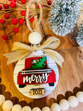 Load image into Gallery viewer, Merry Truck Ornament