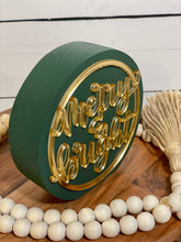 Load image into Gallery viewer, Merry & Bright 3D Mirrored Round