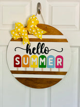 Load image into Gallery viewer, Hello Summer Door Sign
