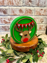 Load image into Gallery viewer, Merry Reindeer 3D Round
