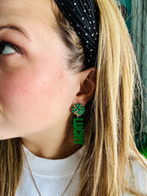 Load image into Gallery viewer, Beaded Lucky Dangle Earrings
